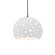Perforated Large Globe 1-Light Pendant (254|CER-6585-WHT-MBLK-BKCD-LED1-700)