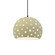 Perforated Large Globe 1-Light Pendant (254|CER-6585-VAN-MBLK-BKCD-LED1-700)