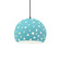 Perforated Large Globe 1-Light Pendant (254|CER-6585-RFPL-MBLK-BKCD-LED1-700)