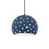Perforated Large Globe 1-Light Pendant (254|CER-6585-MID-MBLK-BKCD)