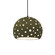 Perforated Large Globe 1-Light Pendant (254|CER-6585-MGRN-MBLK-BKCD-LED1-700)