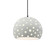 Perforated Large Globe 1-Light Pendant (254|CER-6585-MAT-MBLK-BKCD)
