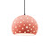 Perforated Large Globe 1-Light Pendant (254|CER-6585-BSH-MBLK-BKCD-LED1-700)
