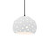 Perforated Medium Globe 1-Light Pendant (254|CER-6583-WHT-MBLK-BKCD)