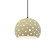 Perforated Medium Globe 1-Light Pendant (254|CER-6583-VAN-MBLK-BKCD)