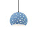 Perforated Medium Globe 1-Light Pendant (254|CER-6583-SKBL-MBLK-BKCD)
