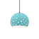 Perforated Medium Globe 1-Light Pendant (254|CER-6583-RFPL-MBLK-BKCD-LED1-700)