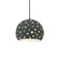 Perforated Medium Globe 1-Light Pendant (254|CER-6583-PWGN-MBLK-BKCD)