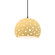 Perforated Medium Globe 1-Light Pendant (254|CER-6583-MYLW-MBLK-BKCD)