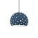 Perforated Medium Globe 1-Light Pendant (254|CER-6583-MID-MBLK-BKCD)