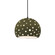 Perforated Medium Globe 1-Light Pendant (254|CER-6583-MGRN-MBLK-BKCD)