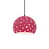 Perforated Medium Globe 1-Light Pendant (254|CER-6583-CRSE-MBLK-BKCD)