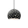 Perforated Medium Globe 1-Light Pendant (254|CER-6583-CRB-MBLK-BKCD)