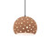 Perforated Medium Globe 1-Light Pendant (254|CER-6583-ADOB-MBLK-BKCD-LED1-700)