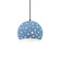 Small Globe 1-Light Pendant (254|CER-6580-SKBL-MBLK-BKCD)
