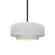 Small Tier Pleated 1-Light Pendant (254|CER-6550-WHT-MBLK-RIGID)
