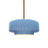 Small Tier Pleated 1-Light Pendant (254|CER-6550-SKBL-BRSS-RIGID)