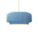 Small Tier Pleated 1-Light Pendant (254|CER-6550-SKBL-BRSS-BEIG-TWST)