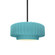 Small Tier Pleated 1-Light Pendant (254|CER-6550-RFPL-MBLK-RIGID-LED1-700)
