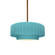 Small Tier Pleated 1-Light Pendant (254|CER-6550-RFPL-BRSS-RIGID-LED1-700)