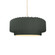 Small Tier Pleated 1-Light Pendant (254|CER-6550-PWGN-NCKL-BEIG-TWST-LED1-700)