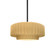 Small Tier Pleated 1-Light Pendant (254|CER-6550-MYLW-MBLK-RIGID)
