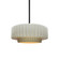 Small Tier Pleated 1-Light Pendant (254|CER-6550-MTGD-MBLK-RIGID-LED1-700)