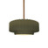 Small Tier Pleated 1-Light Pendant (254|CER-6550-MGRN-BRSS-RIGID-LED1-700)