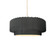 Small Tier Pleated LED 1-Light Pendant (254|CER-6550-GRY-NCKL-BEIG-TWST-LED1-700)