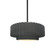 Small Tier Pleated 1-Light Pendant (254|CER-6550-GRY-MBLK-RIGID-LED1-700)