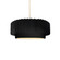 Small Tier Pleated 1-Light Pendant (254|CER-6550-CRB-NCKL-BEIG-TWST)