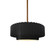 Small Tier Pleated 1-Light Pendant (254|CER-6550-CRB-BRSS-RIGID)