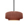 Small Tier Pleated 1-Light Pendant (254|CER-6550-CLAY-MBLK-RIGID-LED1-700)