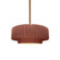 Small Tier Pleated 1-Light Pendant (254|CER-6550-CLAY-BRSS-RIGID)