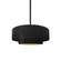 Small Tier Pleated 1-Light Pendant (254|CER-6550-CBGD-MBLK-RIGID-LED1-700)
