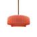 Small Tier Pleated 1-Light Pendant (254|CER-6550-BSH-BRSS-RIGID)
