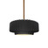 Small Tier Pleated 1-Light Pendant (254|CER-6550-BLK-BRSS-RIGID)