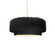 Small Tier Pleated 1-Light Pendant (254|CER-6550-BKMT-NCKL-BEIG-TWST-LED1-700)