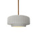 Small Tier Pleated 1-Light Pendant (254|CER-6550-BIS-BRSS-RIGID-LED1-700)