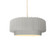 Small Tier Pleated 1-Light Pendant (254|CER-6550-BIS-BRSS-BEIG-TWST-LED1-700)