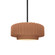 Small Tier Pleated 1-Light Pendant (254|CER-6550-ADOB-MBLK-RIGID-LED1-700)