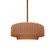 Small Tier Pleated 1-Light Pendant (254|CER-6550-ADOB-BRSS-RIGID-LED1-700)