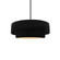 Small Tier 1-Light Pendant (254|CER-6540-BKMT-MBLK-RIGID-LED1-700)