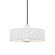 Perforated Dish 1-Light Pendant (254|CER-6467-WHT-ABRS-BKCD)