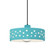 Perforated Dish 1-Light Pendant (254|CER-6467-RFPL-MBLK-BKCD)