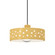 Perforated Dish 1-Light Pendant (254|CER-6467-MYLW-ABRS-BKCD)