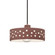 Perforated Dish 1-Light Pendant (254|CER-6467-CLAY-ABRS-BKCD)