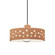 Perforated Dish 1-Light Pendant (254|CER-6467-ADOB-CROM-BKCD-LED1-700)