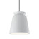 Tall Trapezoid 1-Light Pendant (254|CER-6427-WHT-MBLK-BKCD-LED1-700)