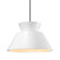 Medium Trapezoid 1-Light Pendant (254|CER-6423-WTWT-MBLK-RIGID)